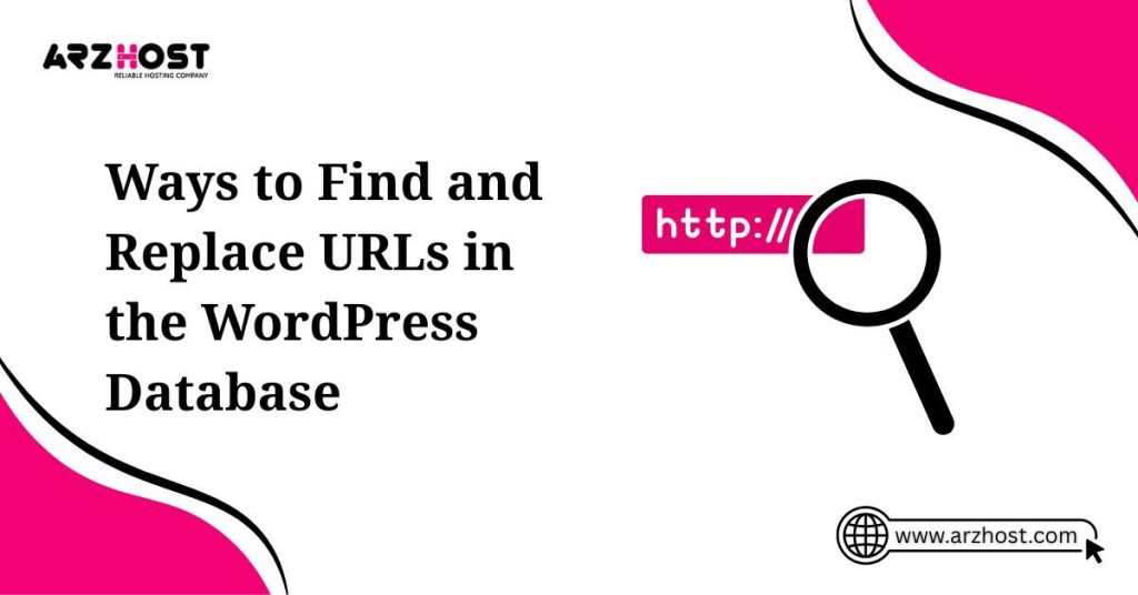 way to fidn and replacce urls in the wordpress database