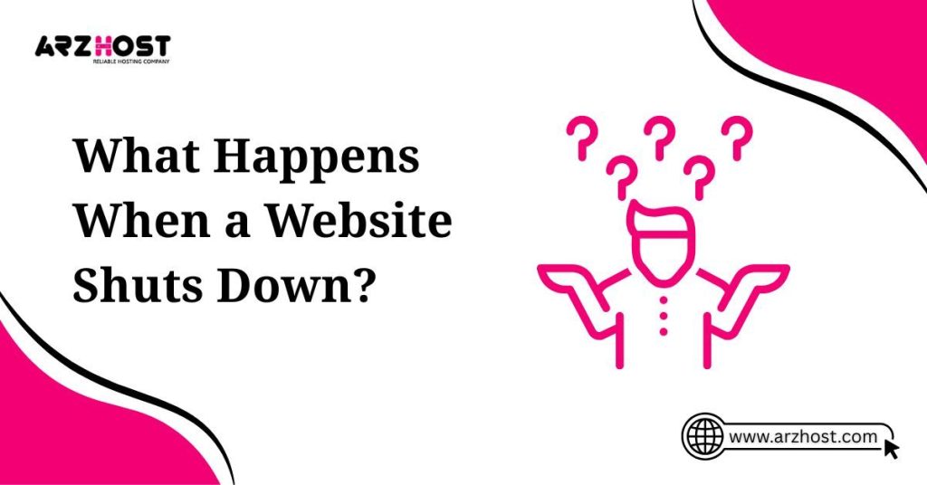 what happens when a website shuts down