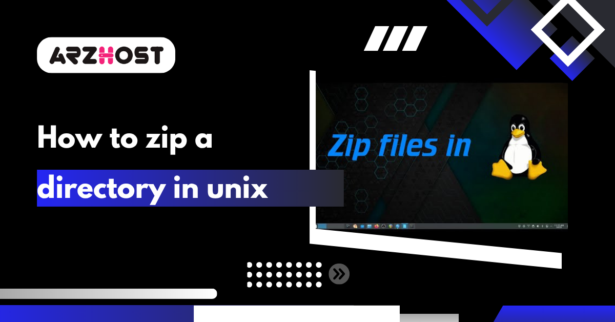 how to zip a directory in unix
