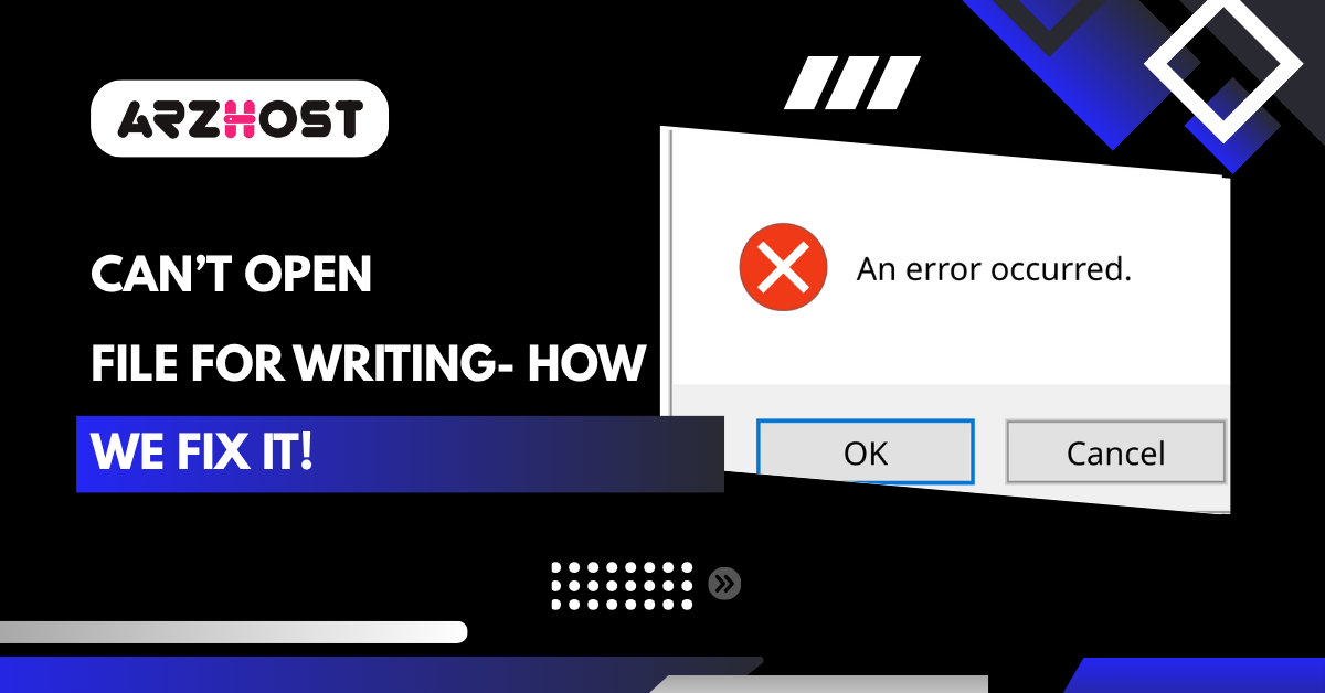 Can’t Open File for Writing