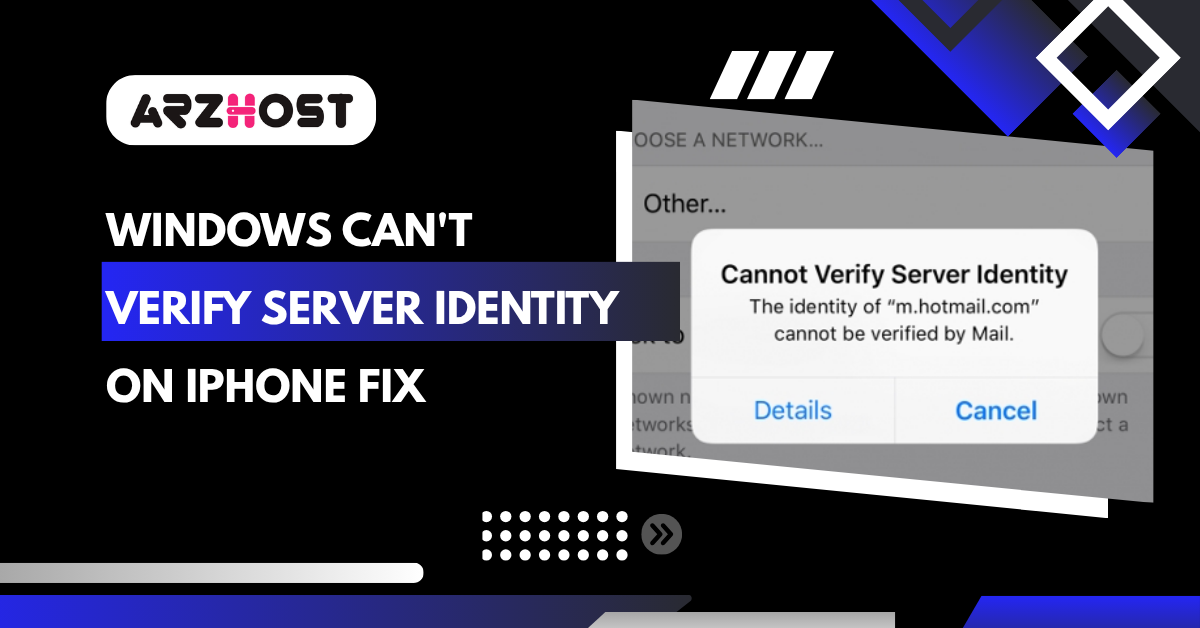 Windows Can't Verify Server Identity on iPhone Fix