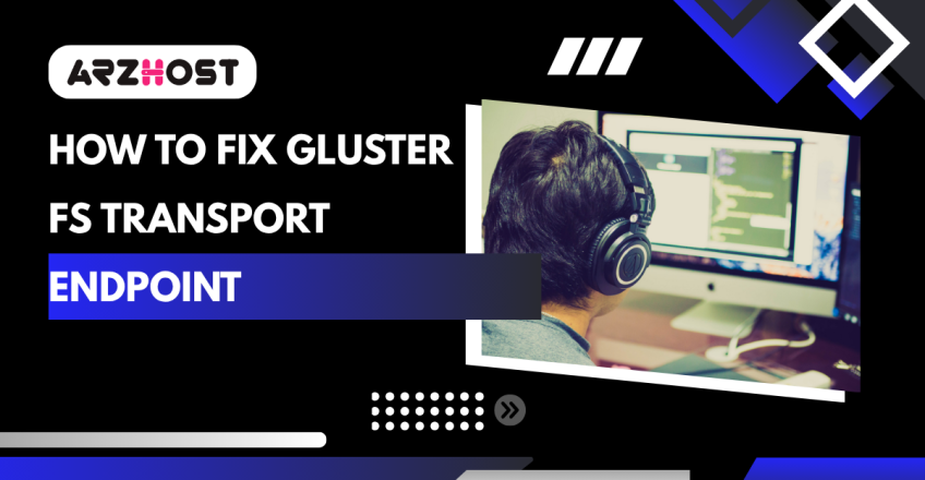 how to fix gluster fs transport endpoint