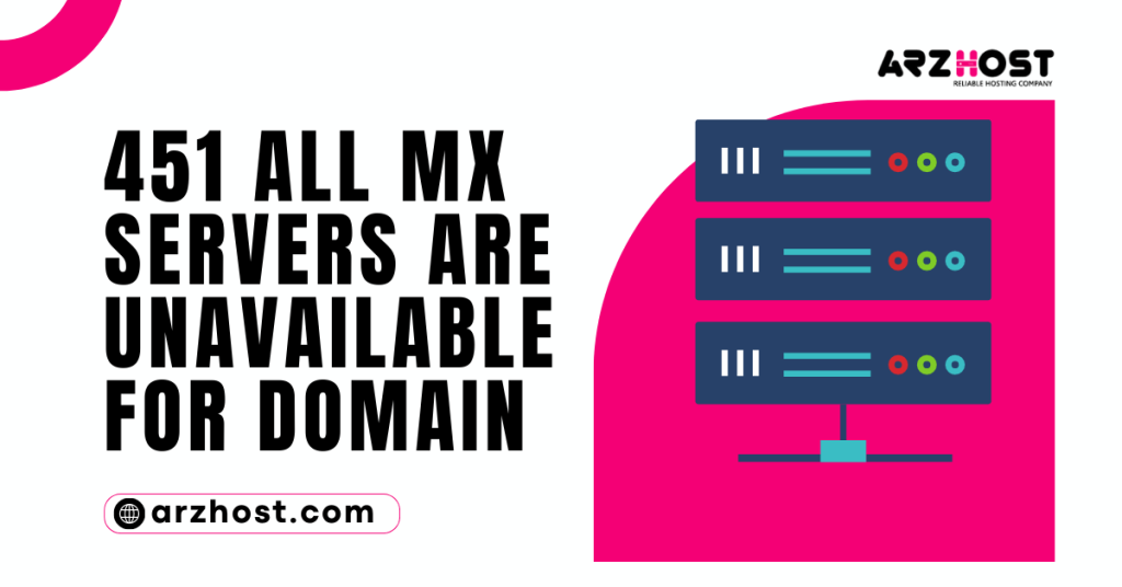 451 All MX Servers are Unavailable for Domain