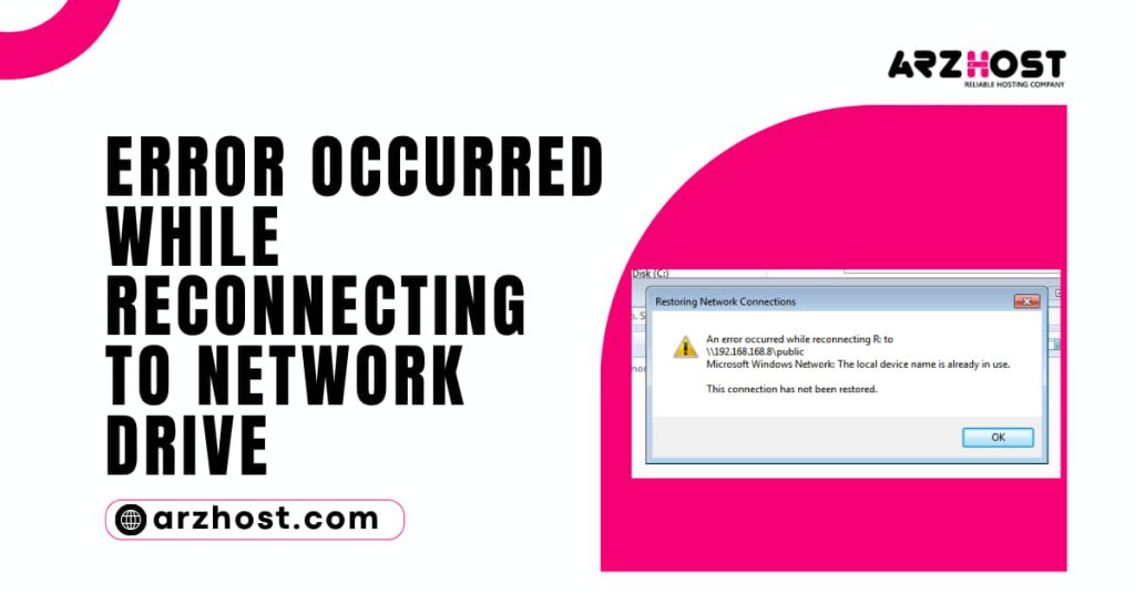 Error Occurred While Reconnecting to Network Drive 1