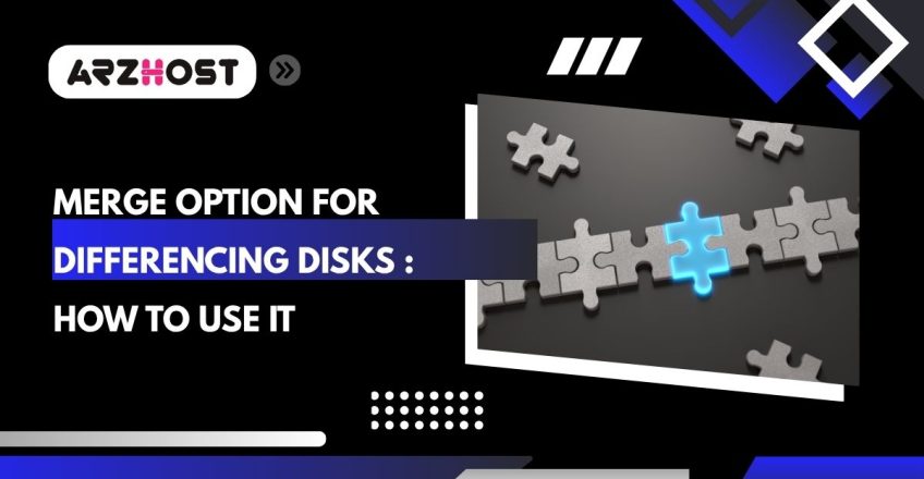 merge option for differencing disks how to use it.