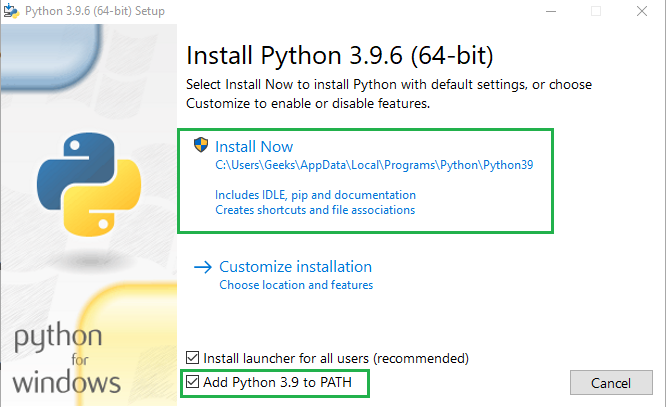 Click the installer to start the installation process