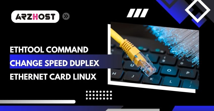 ethtool command change speed duplex thernet card linux