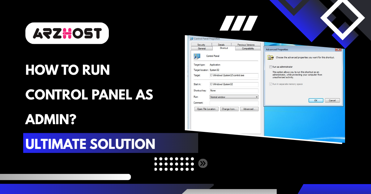 How to Run Control Panel as Admin