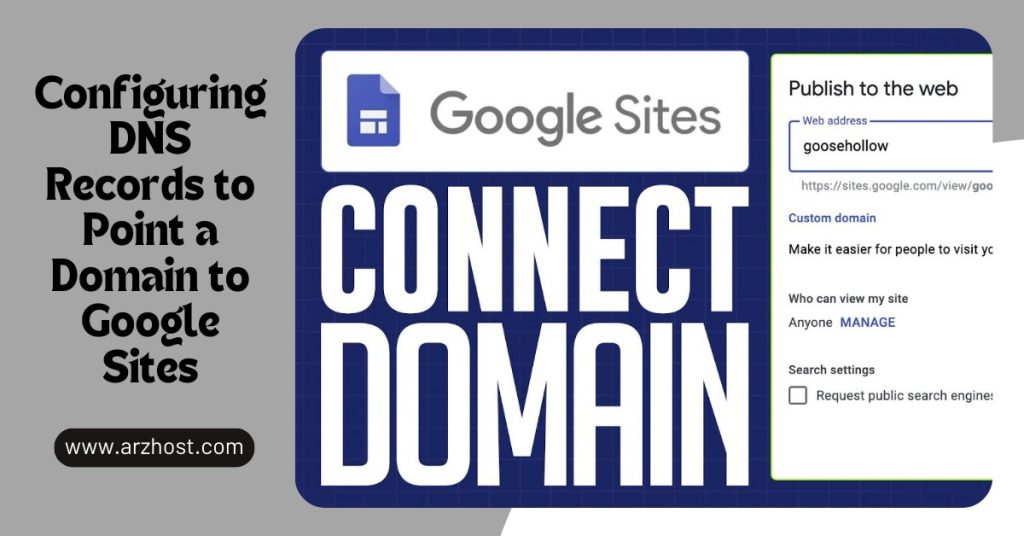Configuring DNS Records to Point a Domain to Google Sites