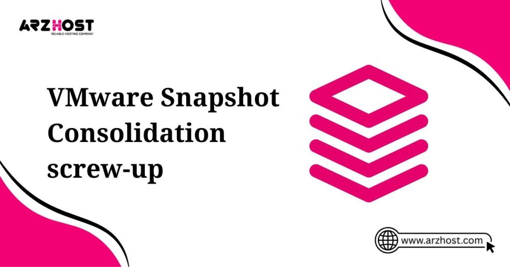 VMware snapshot consolidation screw up