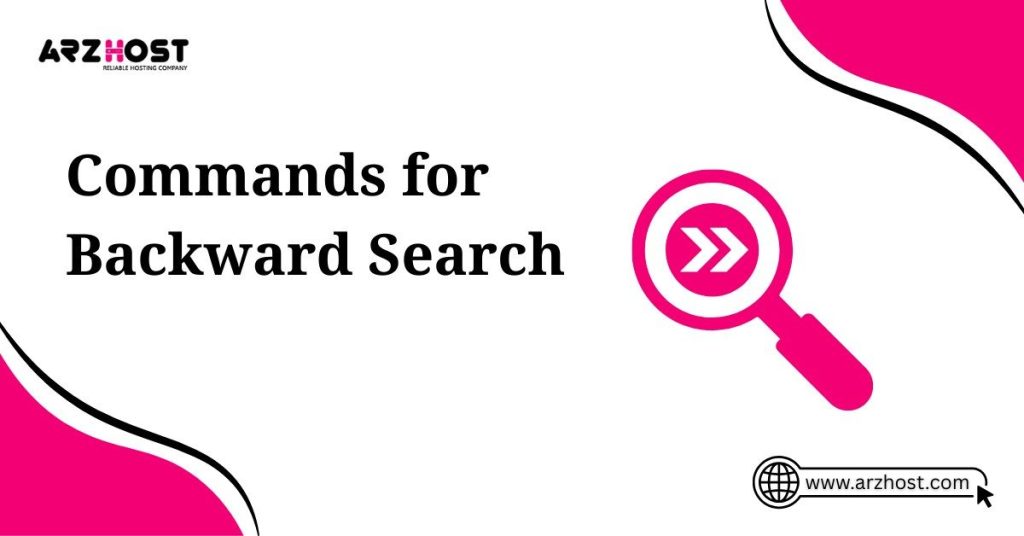 commands for backward search