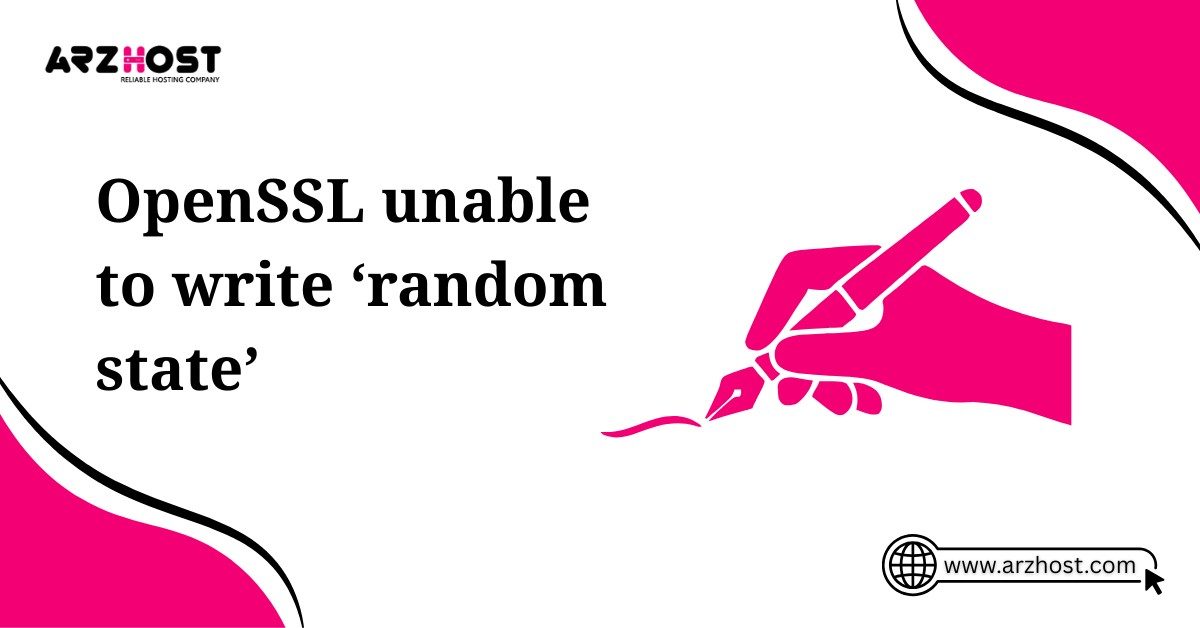 open ssl unable to write random state