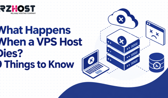 What happens when a VPS host dies, showing failed servers, cloud hosting errors, and database failure