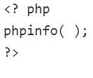 php info file