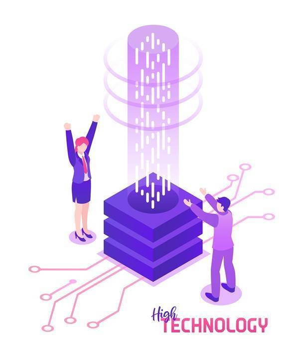 isometric high technology concept